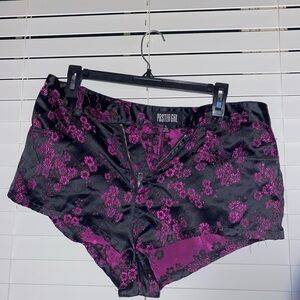 POSTER GIRL Black and Pink Floral shorts